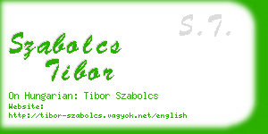 szabolcs tibor business card